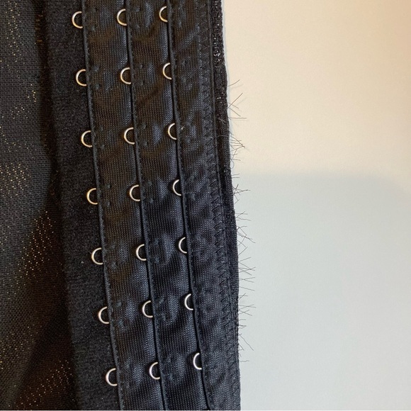 Unbranded Black Open Front Hook & Eye Powernet Corset Shaper | Some Minor Flaws - Picture 10 of 13